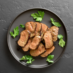 Grilled beef liver