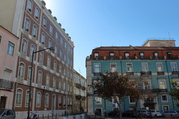 old building in graca, lisbon, portugal