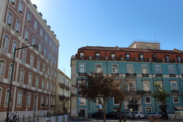 old building in graca, lisbon, portugal