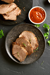 Sliced grilled roast beef