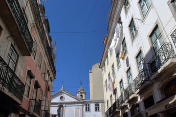 Fototapeta na wymiar alfama neighborhood, lisbon, portugal