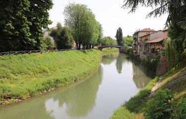 Bacchiglione river in Vicenza Town