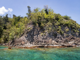 snorkelling Views around the caribbean island of Dominica West indies