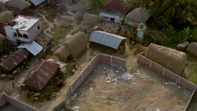 Ekachakra village, India, aerial 4k, Lord Nityananda birthplace