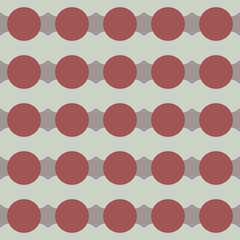 Vector seamless pattern with circles, rhombuses, wavy stripes. Modern stylish texture. Repeating pastel background