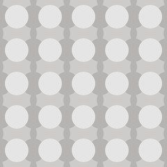 Vector seamless pattern with wavy stripes, circles. Modern stylish texture. Repeating pastel background