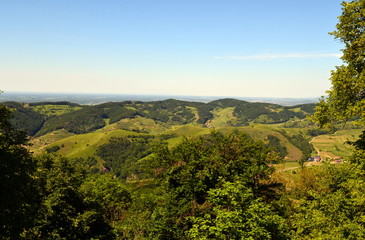 Blick vom Totenkopf über den Kaiserstuhl 
