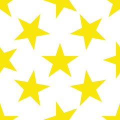 Seamless pattern with stars on white background. Vector illustration.