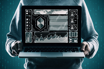 Hud and financial growth concept