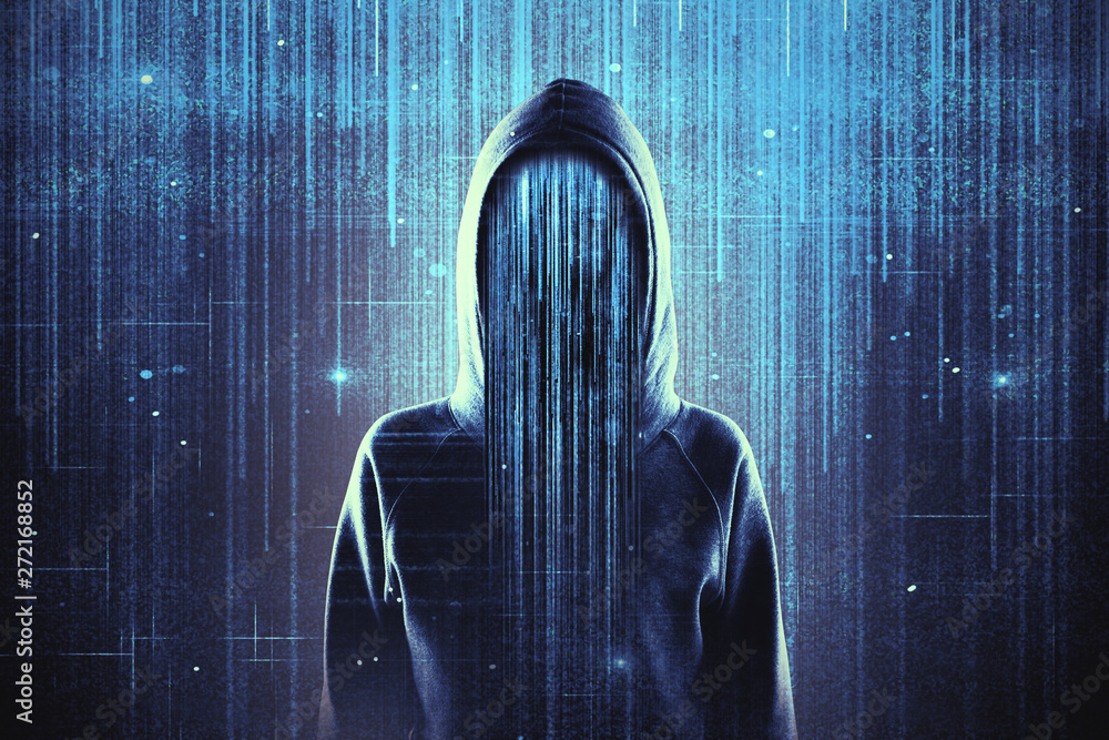 Aufkleber hacking and theft concept
