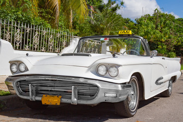 Vintage classic car used as a taxi in Havana, Cuba