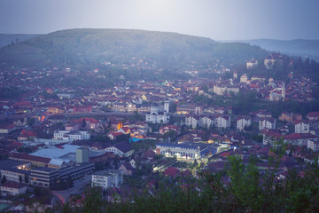 Obraz premium Aerial panorama of Sighisoara