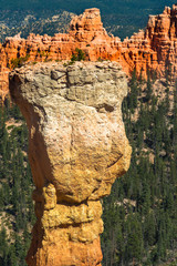Bryce Canyon view with Indian face in rock