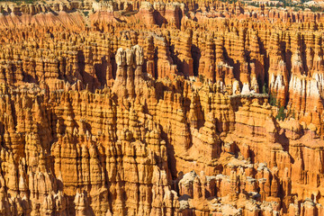 Bryce Canyon view with colorful rocks, skies and distance
