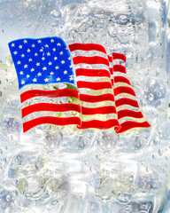 4th of July Flag on Ice