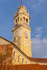 Fototapeta na wymiar Clock tower in Oradea