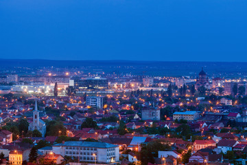 Fototapeta na wymiar Panorama of Oradea at evening