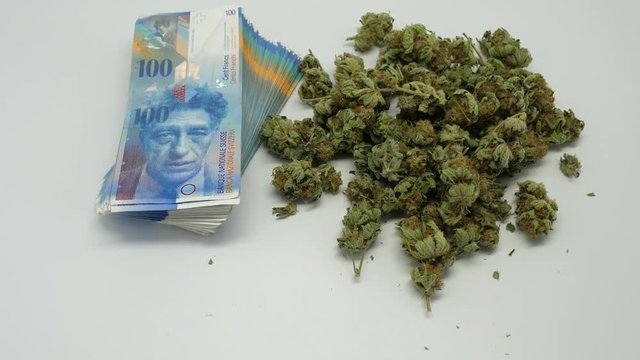 Master Kush Cannabis mit Schweizer Geld