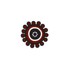 Aboriginal art icon logo design vector template