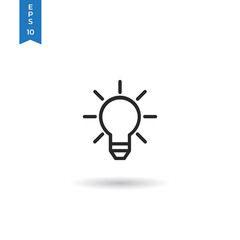 Light bulb vector icon