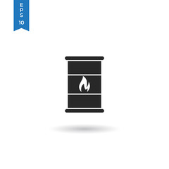 Oil barrel vector icon