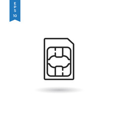 Sim card vector icon