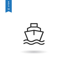 Obraz premium Ship vector icon