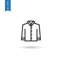 Shirt with long sleeves vector icon