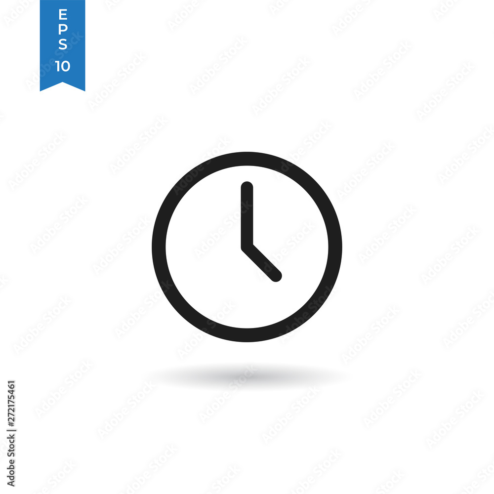 Poster clock icon isolated on white background. clock icon in trendy design style. clock vector icon modern