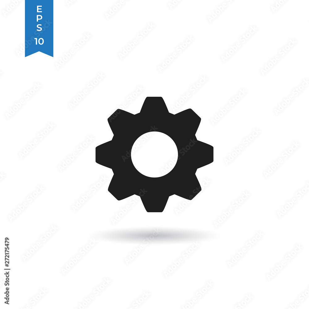 Aufkleber setting icon isolated on white background. setting icon in trendy design style. setting vector icon 