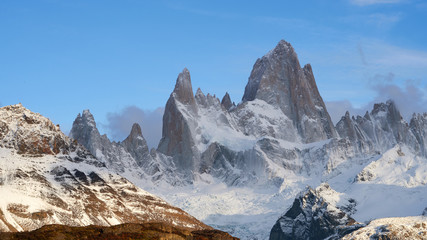 Obraz premium Peak of the Mount Fitz Roy in Patagonia in Argentina.