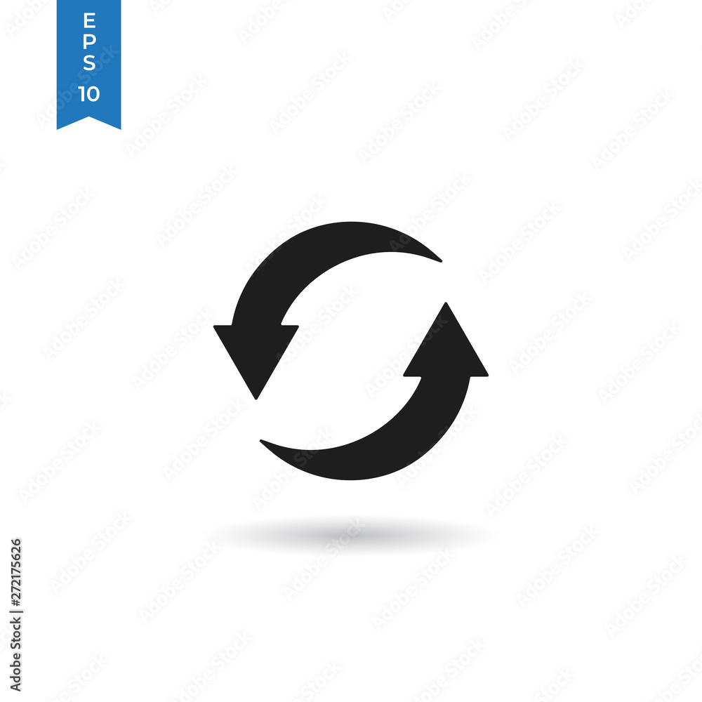 Poster refresh icon isolated on white background. refresh icon in trendy design style. refresh vector icon 