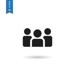 Group icon isolated on white background. Group icon in trendy design style. Group vector icon modern and simple flat symbol for web site, mobile app, UI. Group icon vector illustration, EPS10.