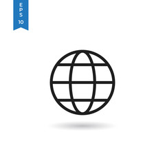 Globe icon isolated on white background. Globe icon in trendy design style. Globe vector icon modern and simple flat symbol for web site, mobile app, UI. Globe icon vector illustration, EPS10.