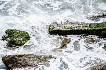 Sea water on rocks