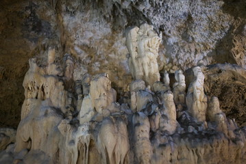 Okinawa,Japan-June 1, 2019: Calcareous cave or limestone cavern in Ishigaki island, Okinawa