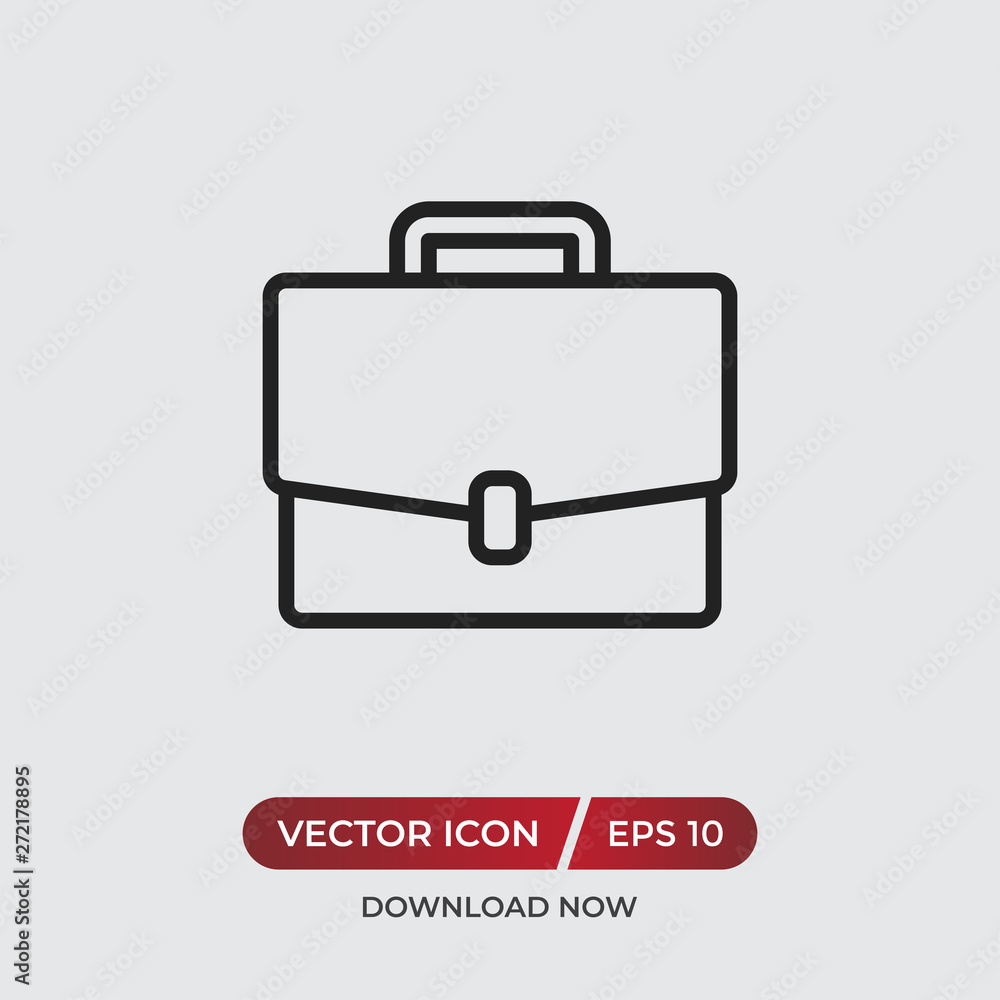 Aufkleber briefcase vector icon in modern design style for web site and mobile app