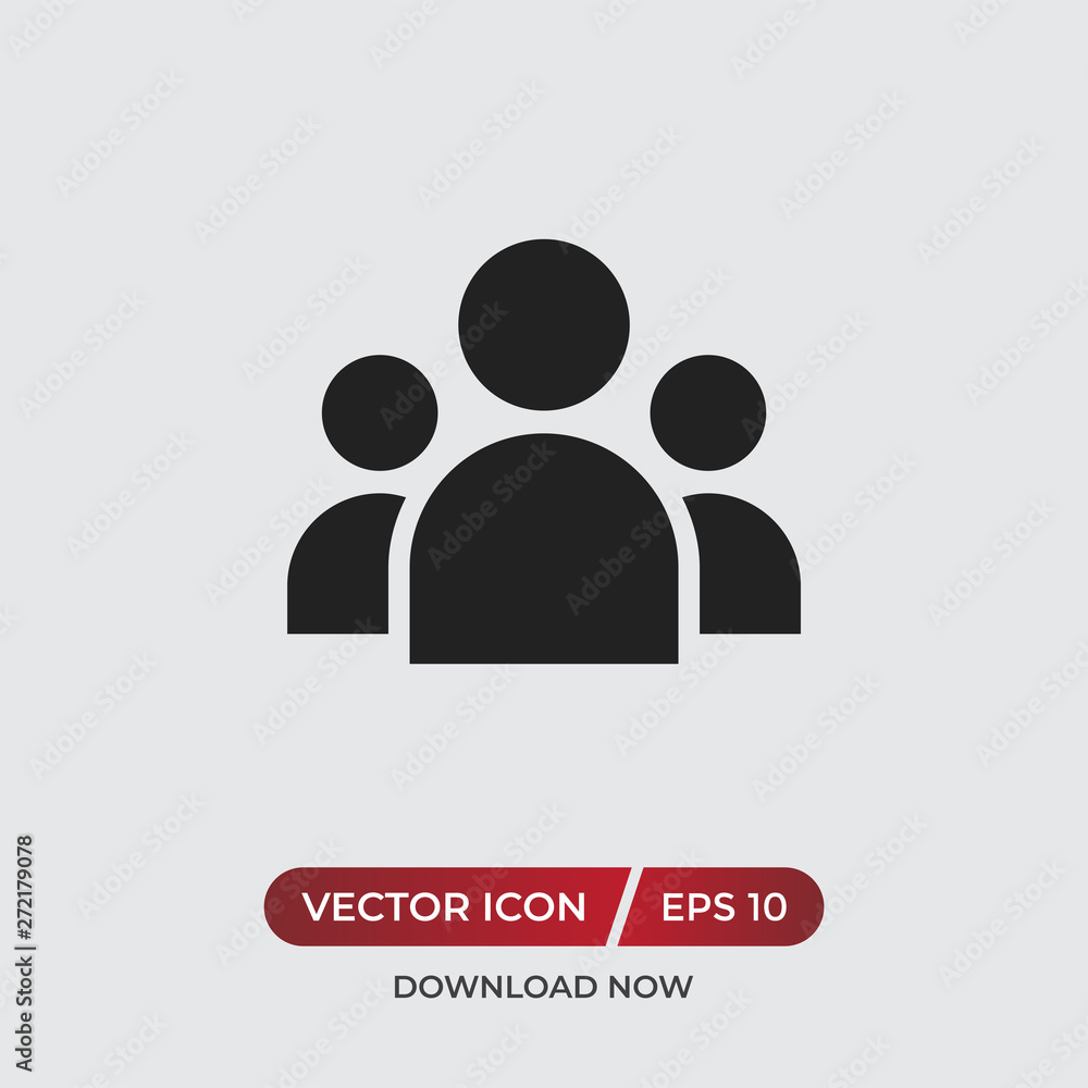 Aufkleber group vector icon in modern design style for web site and mobile app
