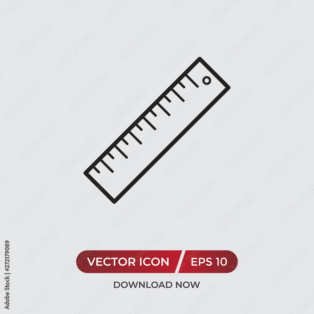 Poster ruler vector icon in modern design style for web site and mobile app