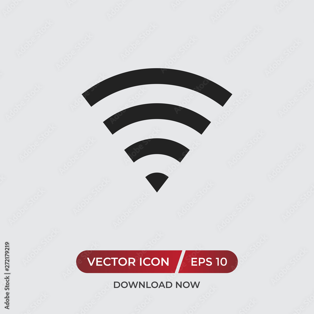 Poster wifi signal vector icon in modern design style for web site and mobile app