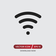 Wifi signal vector icon in modern design style for web site and mobile app