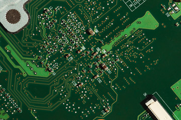 Macro photo of laptop chip