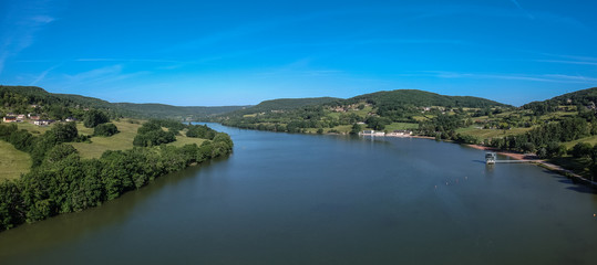 Lissac sur couze (Corrèze, France) - Vue aérienne du lac du Causse