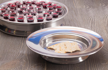 Table Set for Communion or the Lords Supper a Christian Remembrance of Jesus Christs Death