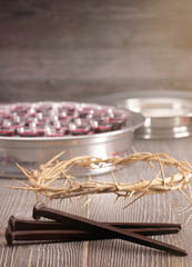Symbols of the Crucifixion of Christ with The Communion