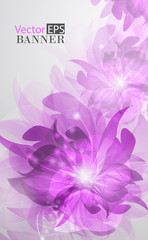 Abstract colorful background with flowers