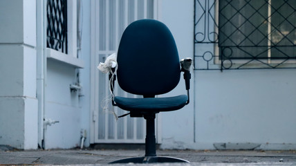 Fototapeta na wymiar chair in street
