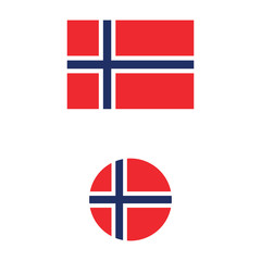 Obraz premium vector illustration of Norway flag sign symbol
