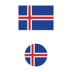 vector illustration of Iceland flag sign symbol