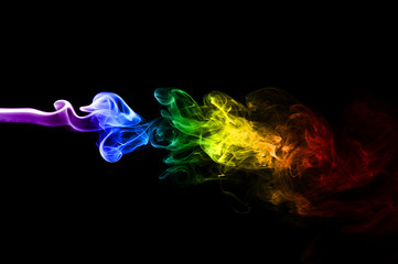 Abstract smoke wave, colorful mystical background